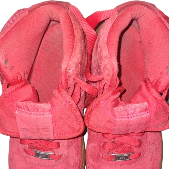 NIKE AIR FORCE 1 Hi Suede University Red Sz 8 Retro Vintage collectable - Picture 9 of 9